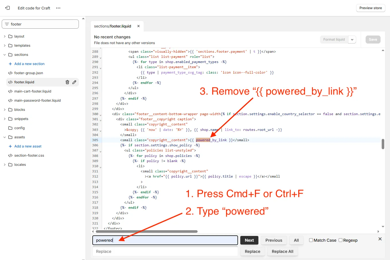 Shopify find powered