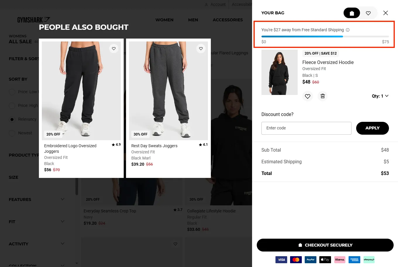 Shopify gymshark store